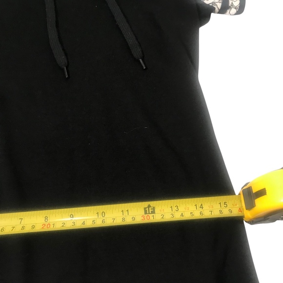 Lace-Up Neck Sheer Sleeves Striped Trim Bodycon Dress Size M - Picture 9 of 15